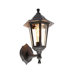 Applique murale d'extérieur classique noire IP44 - New Haven