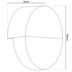 Applique murale d'extérieur LED 'SOBRIO' , en métal et plastique anthracite, avec LED intégrée