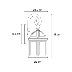 Applique murale d'extérieur classique or antique IP44 - Glasgow
