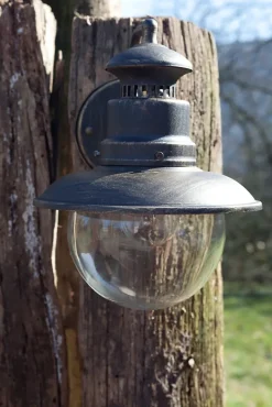 Applique murale d'extérieur ARTU E27 60W noir doré métal/verre IP44 - ampoule non incluse