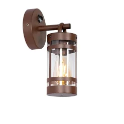 Applique murale d'extérieur brun rouille IP44 avec détecteur de mouvement - Ruben