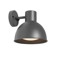 Applique murale d'extérieur industrielle ronde gris foncé IP44 - Natas