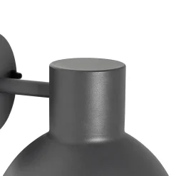 Applique murale d'extérieur industrielle ronde gris foncé IP44 - Natas