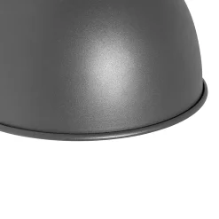 Applique murale d'extérieur industrielle ronde gris foncé IP44 - Natas