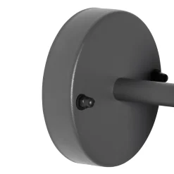 Applique murale d'extérieur industrielle ronde gris foncé IP44 - Natas