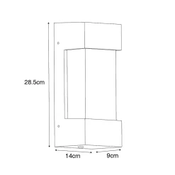 Applique murale d'extérieur moderne gris foncé IP44 - Tide