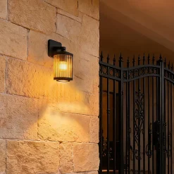 Applique murale d'extérieur VELADA noir E27 H29cm