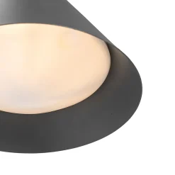 Applique murale d'extérieur industrielle gris foncé cône IP44 - Natas