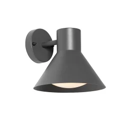 Applique murale d'extérieur industrielle gris foncé cône IP44 - Natas