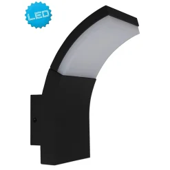 Applique murale d'extérieur LED 'ORBIS' , en métal et plastique anthracite, avec LED intégrée