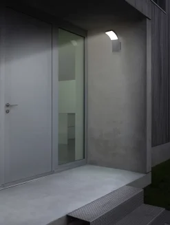 Applique murale d'extérieur LED 'ORBIS' , en métal et plastique anthracite, avec LED intégrée