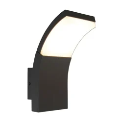 Applique murale d'extérieur LED 'ORBIS' , en métal et plastique anthracite, avec LED intégrée