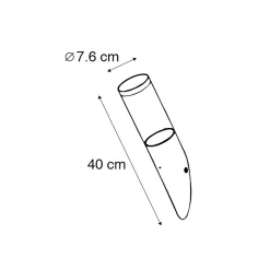 Applique murale d'extérieur moderne gris foncé IP44 avec capteur crépusculaire - Rox