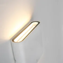 Applique murale d'extérieur moderne blanche 11,5 cm avec LED - Batt