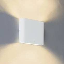 Applique murale d'extérieur moderne blanche 11,5 cm avec LED - Batt