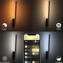 Applique murale dimmable 850 lm IP20 20 W Philips Hue noir