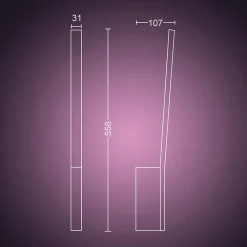 Applique murale dimmable 850 lm IP20 20 W Philips Hue noir