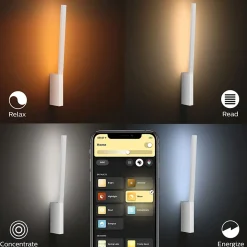 Applique murale dimmable 850 lm IP20 20 W Philips Hue blanc