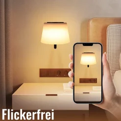 Applique murale d'intérieur NETTLIFE à piles avec interrupteur : appliques murales LED à intensité variable, noires, sans fil