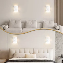 Applique murale d'intérieur NETTLIFE pour couloir - Éclairage vers le haut et vers le bas - Design moderne - E14