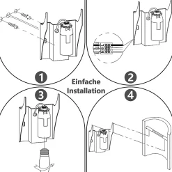 Applique murale d'intérieur NETTLIFE pour couloir - Éclairage vers le haut et vers le bas - Design moderne - E14