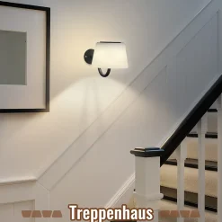 Applique murale d'intérieur NETTLIFE à piles : 2 appliques murales LED à intensité variable avec interrupteur, sans fil, noirs