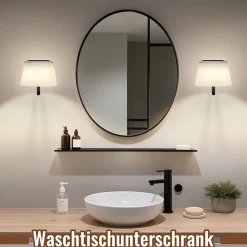 Applique murale d'intérieur NETTLIFE à piles : 2 appliques murales LED à intensité variable avec interrupteur, sans fil, noirs