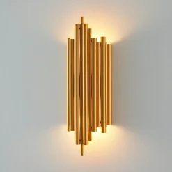 Applique murale dorée en aluminium - Rosela