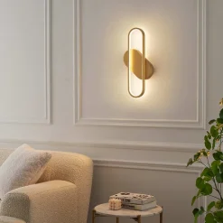 Applique murale dorée ovale design - Evelia