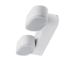 Applique Murale Double Blanche LED 12W IP54 Orientable Ovale - Blanc Chaud 2300K - 3500K - SILAMP