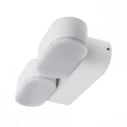 Applique Murale Double Blanche LED 12W IP54 Orientable Ovale - Blanc Chaud 2300K - 3500K - SILAMP