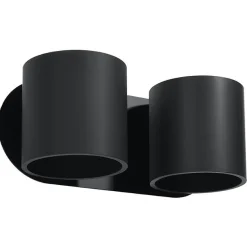 Applique Murale Double Cylindre Noir pour Ampoule G9 - SILAMP