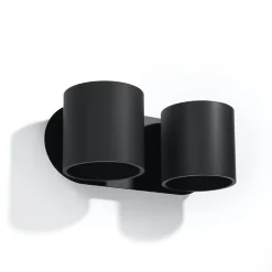 Applique Murale Double Cylindre Noir pour Ampoule G9 - SILAMP