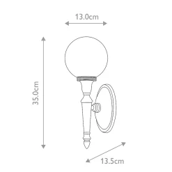 Applique murale Dryden 1 lumière - Chrome poli