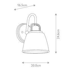 Applique murale Dublin 1 lumière - Chrome poli