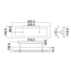 Applique murale Duet 2 lumières