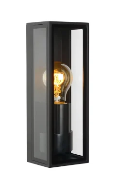 Applique murale DUKAN en verre avec 1xE27 - Noir - Lucide