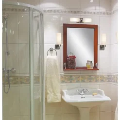 Applique murale E14 IP44 chromée verre opale - Markslöjd - Stella