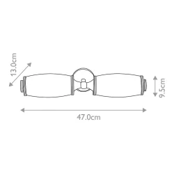 Applique murale Eliot 2 lumières - Chrome poli