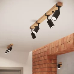 Applique murale en acier/bois naturel 1 ampoule 3000K - 8x17x13cm Sollux