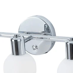 Applique murale en métal argenté avec verre dépoli Teamson Home