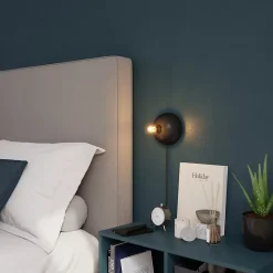 Applique murale en métal noir E27 15W ⌀15 x H.7cm GoodHome Figbird