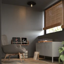 Applique murale en métal noir E27 Ø28.5cm GoodHome Riflebird