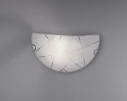 Applique murale en verre 1xE27 max.40W Blanc - Trio - Sandrina