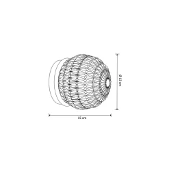 Applique murale en verre et métal dorée - Orian