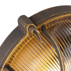 Applique murale et plafonnier or/laiton ronde IP44 - Noutica