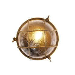 Applique murale et plafonnier or/laiton ronde IP44 - Noutica
