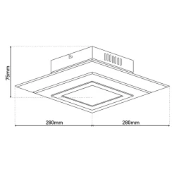 Applique murale et plafonnier LED 'Lucca'
