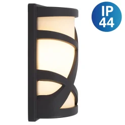 Applique murale exterieure PRALINE 26,7 cm metal plastique anthracite style moderne dimensions 14,6 x 9,8 cm douille E27