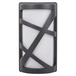 Applique murale exterieure PRALINE 26,7 cm metal plastique anthracite style moderne dimensions 14,6 x 9,8 cm douille E27